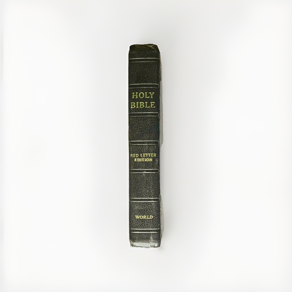 Vintage 1950s KJV Holy Bible JFK Assassination Memorial Inscription 1963 World‎